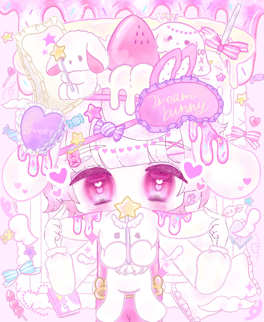 可愛い1枚絵を描きます バストアップから細かいイラストまで、幅広く対応可能です！ イメージ1