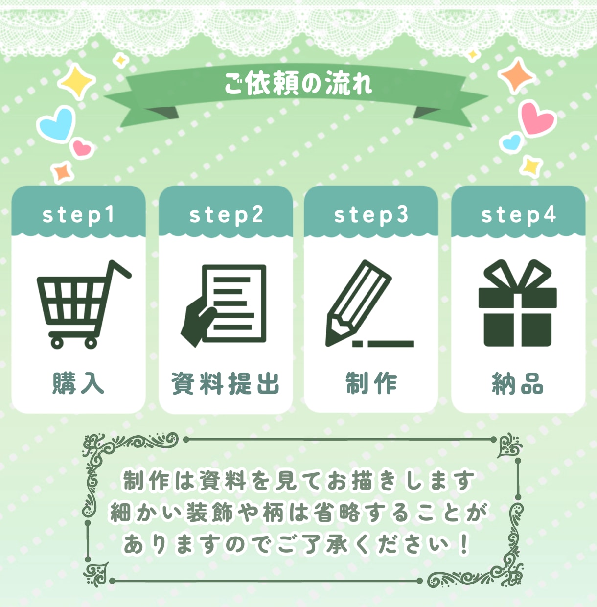 選べるモチーフ傘SDイラストを制作します 6種から選べるかわいいモチーフ傘SDイラストをお描きします！ イメージ6
