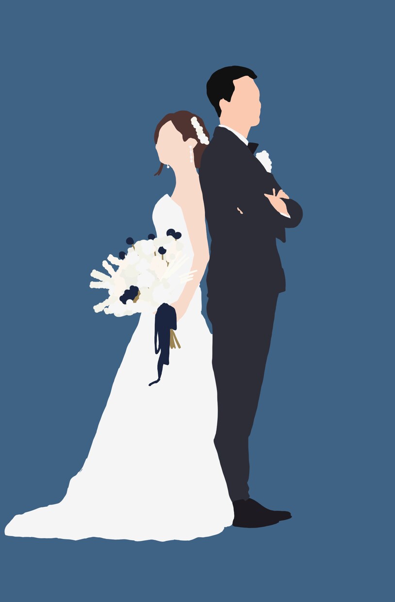ココナラ最安値★即日納品ok★ＷＤイラスト描きます 気軽なお値段で結婚式や前撮りのお写真をイラストに！ イメージ5