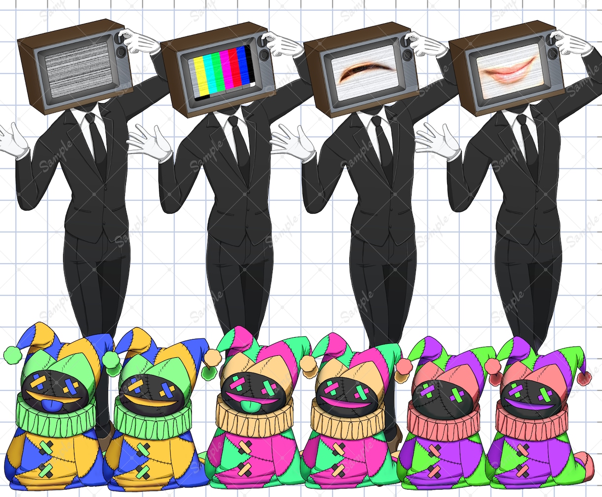 創作キャラ・ゲームやTRPGの立ち絵をお描きします 目パチ･口パク・表情差分･服装やポーズ差分等も作成可能です！ イメージ7