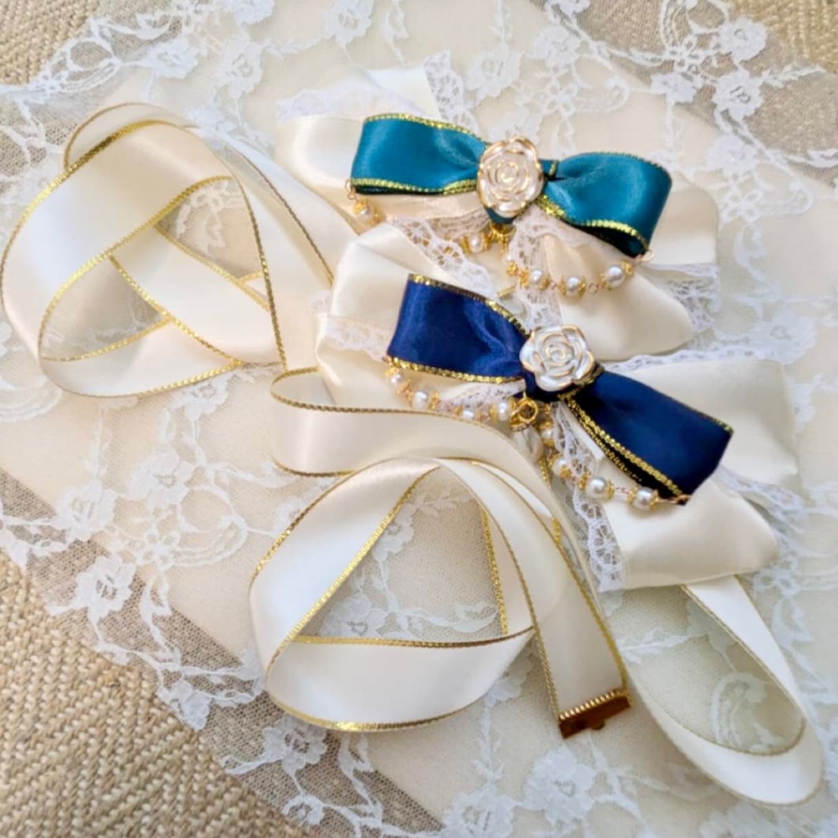 わんちゃんねこちゃん用の可愛いリボン首輪作成します 貴方様の大切なペットの世界に一つだけのリボン首輪を作ります。 イメージ1