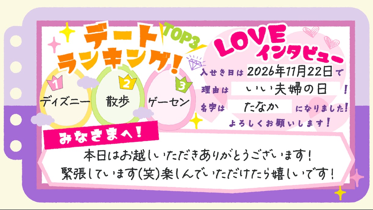 懐かしの平成リバイバルオープニングムービー作ります 人気キャラの音楽に合わせた動画で友達から褒められる結婚式に！ イメージ5