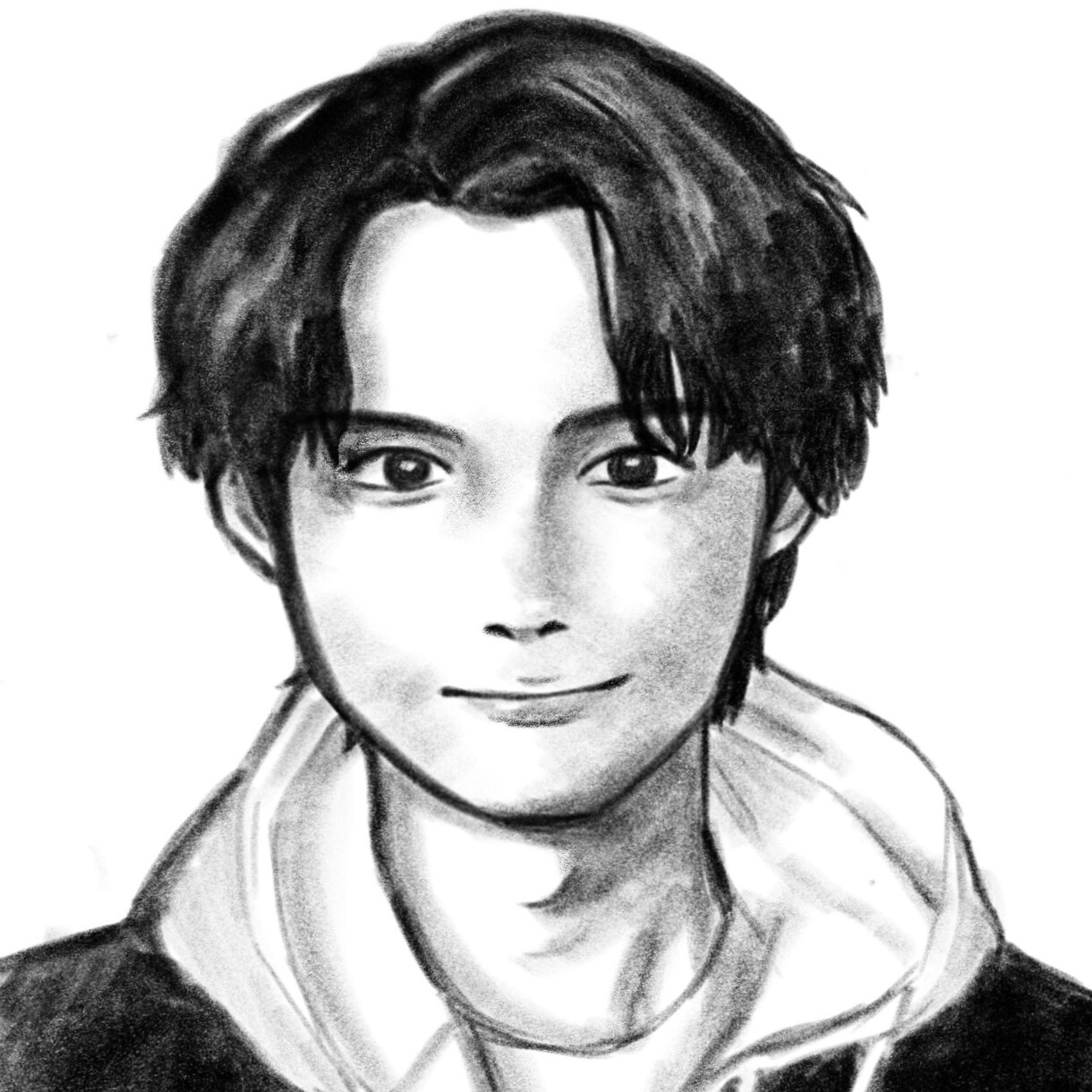 写真を元に似顔絵イラスト制作します モノクロ・カラー対応|SNSアイコンや推しイラストに イメージ3