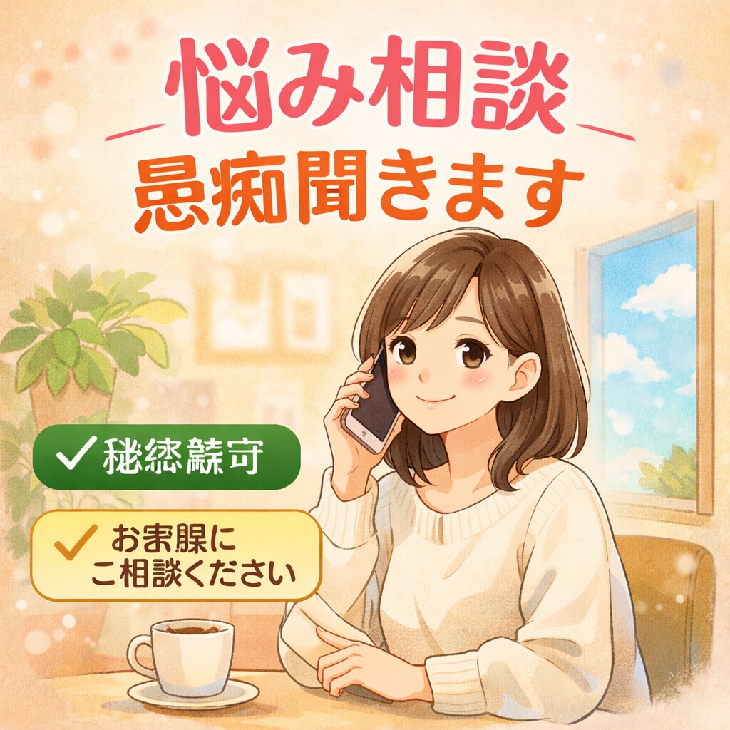 まとまっていなくても大丈夫。ゆっくりお話聞きます 話すだけでも大丈夫。愚痴やストレス吐き出してください。 イメージ1