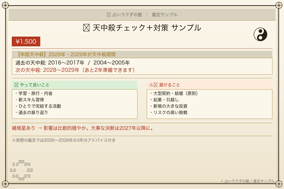 算命学で天中殺タイプ・時期・行動指針を鑑定します 転職・結婚前に必読！天中殺の本質と3年間の乗り越え方 イメージ2