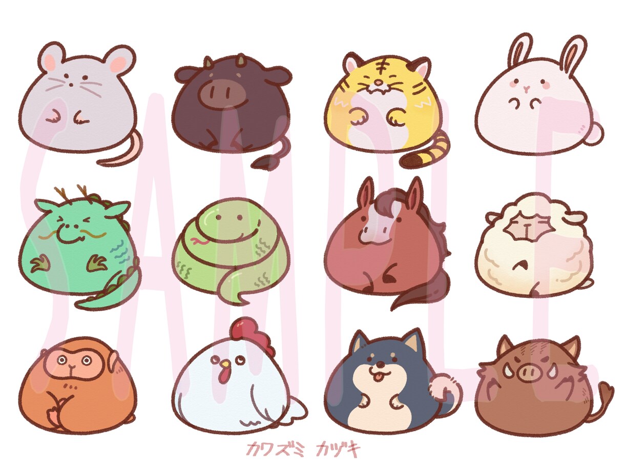 即日対応！ゆるめのどうぶつイラスト制作します フフッｗとなるゆるさをおとどけ イメージ6
