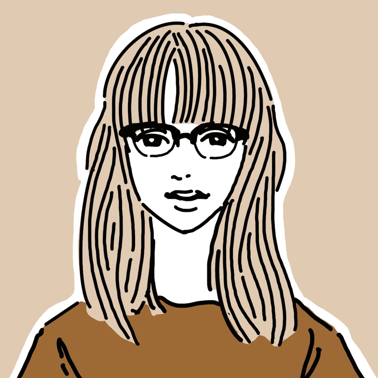 ほどよく似ている似顔絵を描きます SNSや名刺に使える、好印象なシンプル似顔絵です。 イメージ7