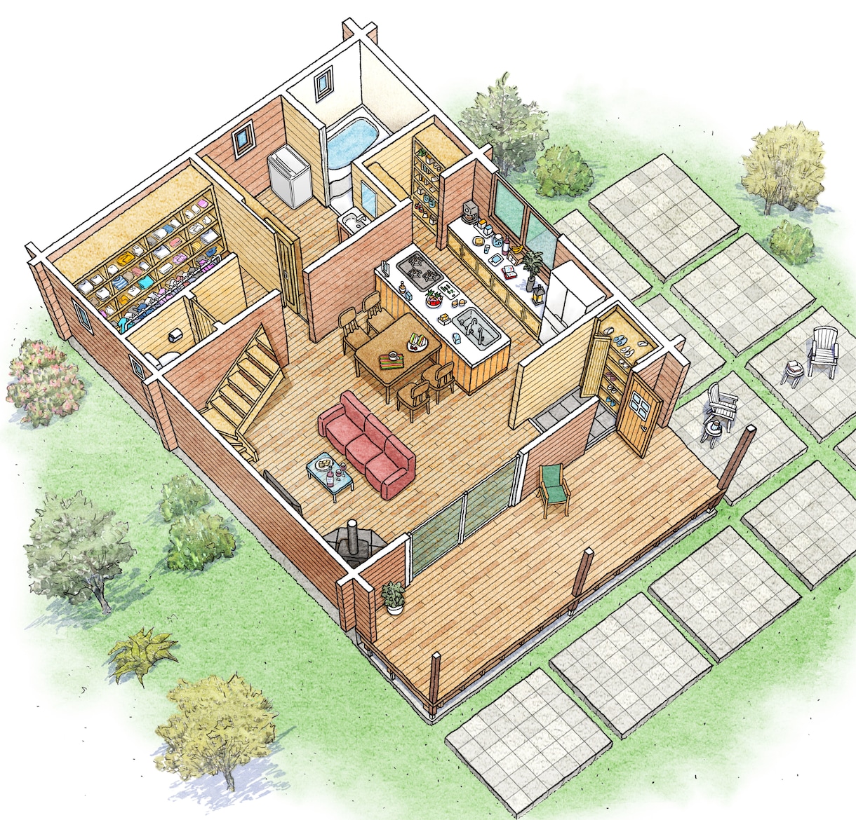 最強の手描きパース制作会社が建築イラスト制作します ★手軽なスケッチから緻密本格鳥瞰図まで! イメージ4