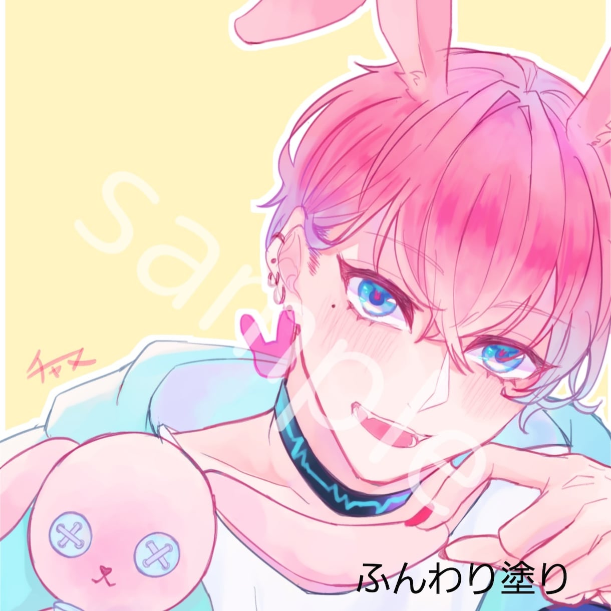 アイコンお描きします 若い男女を描くのが得意です。様々な雰囲気でお描きします イメージ3