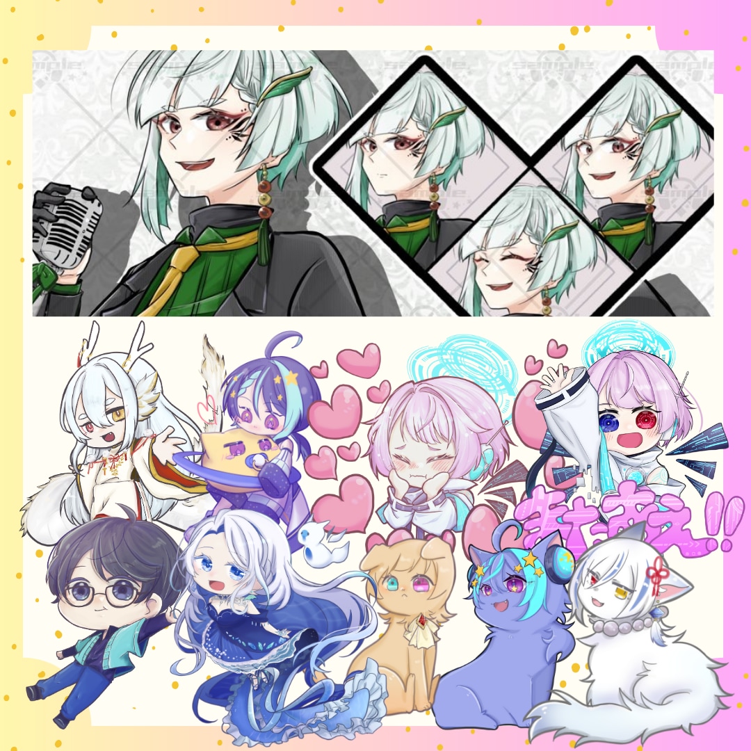 6名様限定★可愛く明るいSD、1枚絵等描きます 限定★商用込★可愛く明るいイラストが得意です★猫化も得意です イメージ7