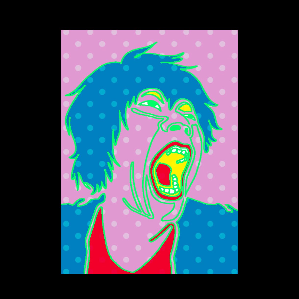 レトロポップな人物画をカラーで描きます 線はシンプルですがリアル寄りです イメージ2