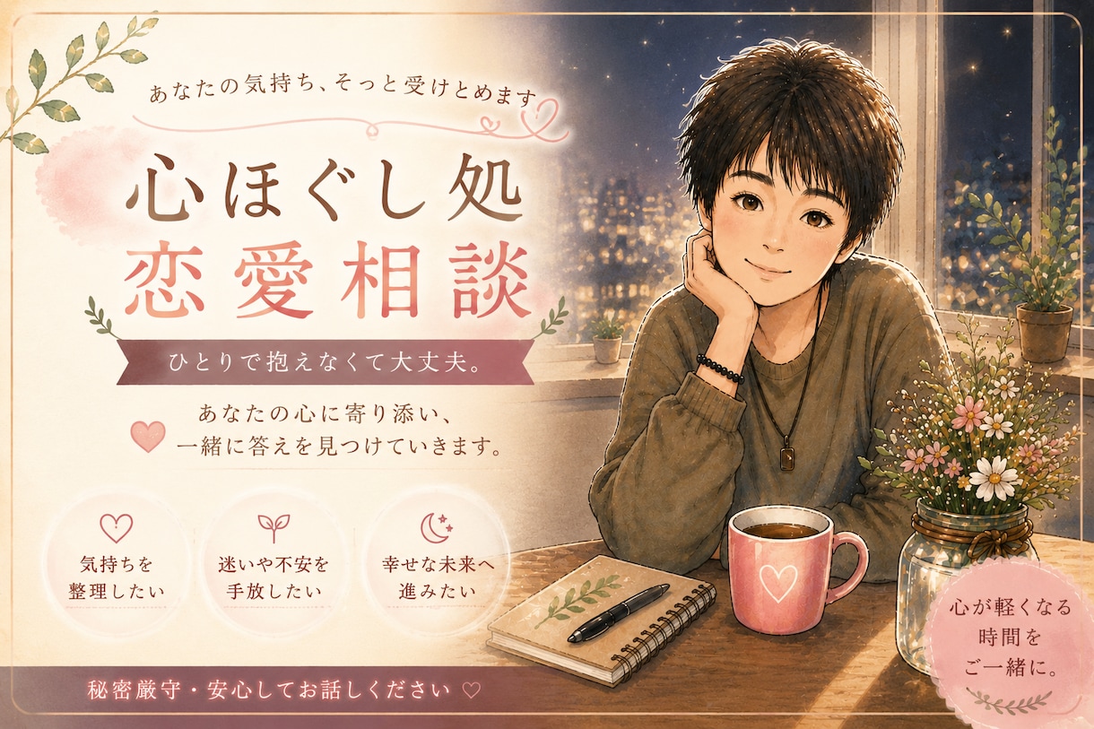 恋愛｜「いつか変わる」を待ち続ける恋 お聴きします あなたの時間は もっと大切にされていい。 イメージ7