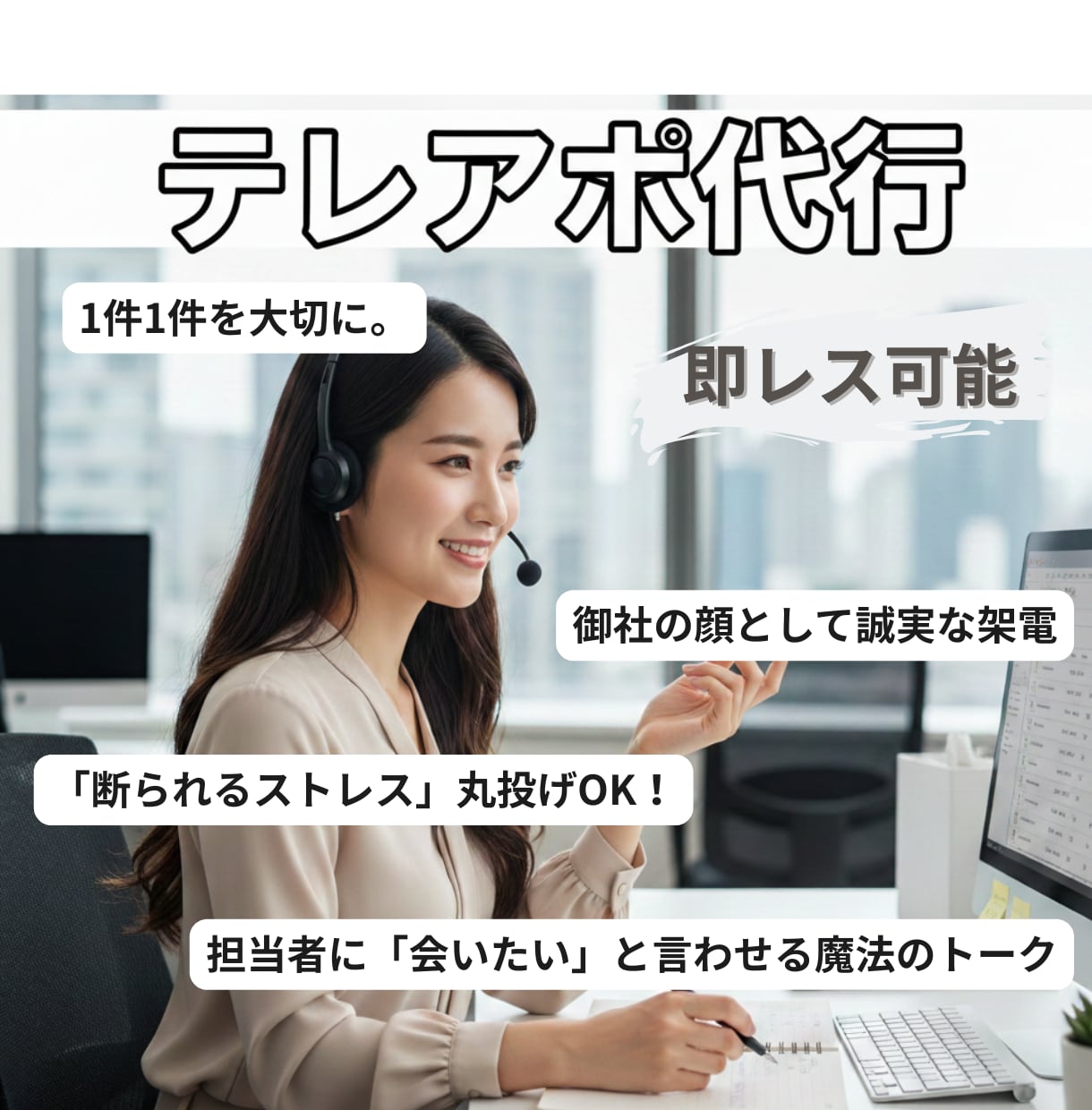 ココナラ出店記念特別価格！テレアポ代行いたします “苦手”なテレアポ、プロに丸投げしませんか？ イメージ1