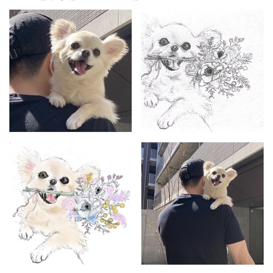 お手頃価格でペット×オシャレな花の絵描きます 爬虫類OK！お誕生日・記念・プレゼントに是非♪ イメージ1