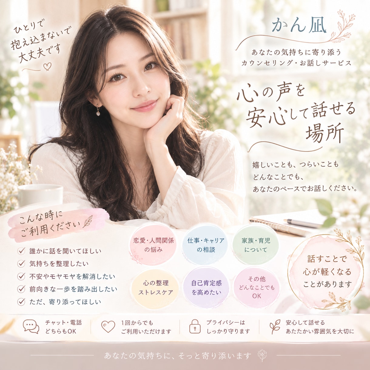 お話伺います 一人で抱え込まずにお話しください イメージ1