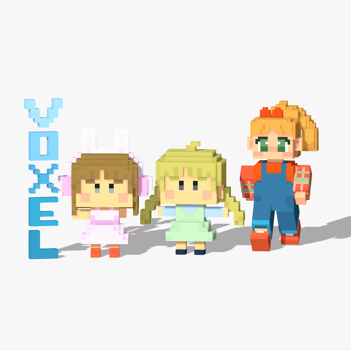 ブロック調の可愛い3Dアバター作ります ボクセルでオリジナルのアイコン作りませんか？即日納品可 イメージ1