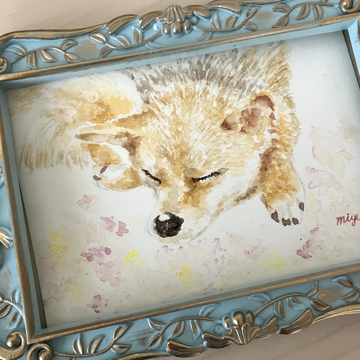 原画配送うちの子ペット水彩画イラスト描きます シックな雰囲気から絵本風まで。犬猫鳥うさぎハムスター イメージ2