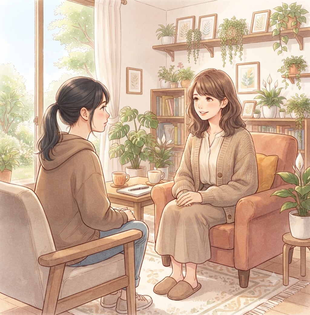 否定も説教もしません。あなたの愚痴に寄り添います 「あなたが悪い」と言われるのに疲れたら、吐き出してください。 イメージ1