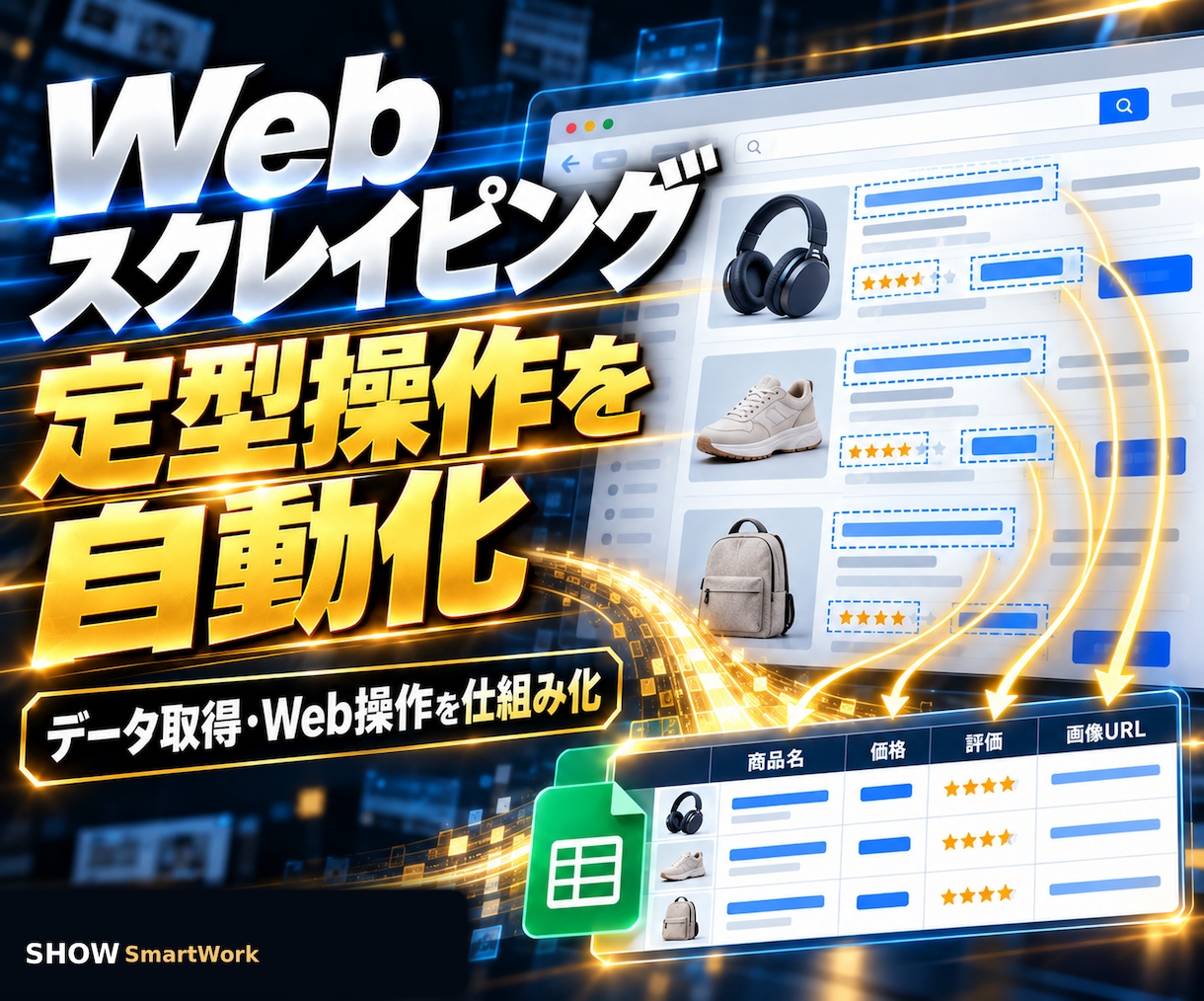 Pythonでスクレイピング・Web自動化します データ取得・ログイン後の操作・ダウンロード・通知まで対応 イメージ1