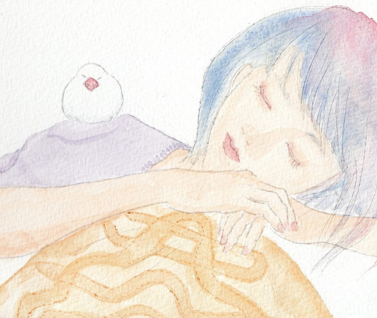 美男女✕食べ物or動物　水彩画イラスト依頼承ります 美男女と、食べ物や動物と絡ませた、特別な水彩画に。 イメージ7