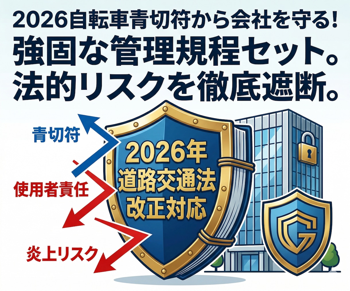 2026自転車青切符対応！規程・申請書作成します 2026年4月施行。企業の賠償リスクを防ぐ管理規程セット。 イメージ3