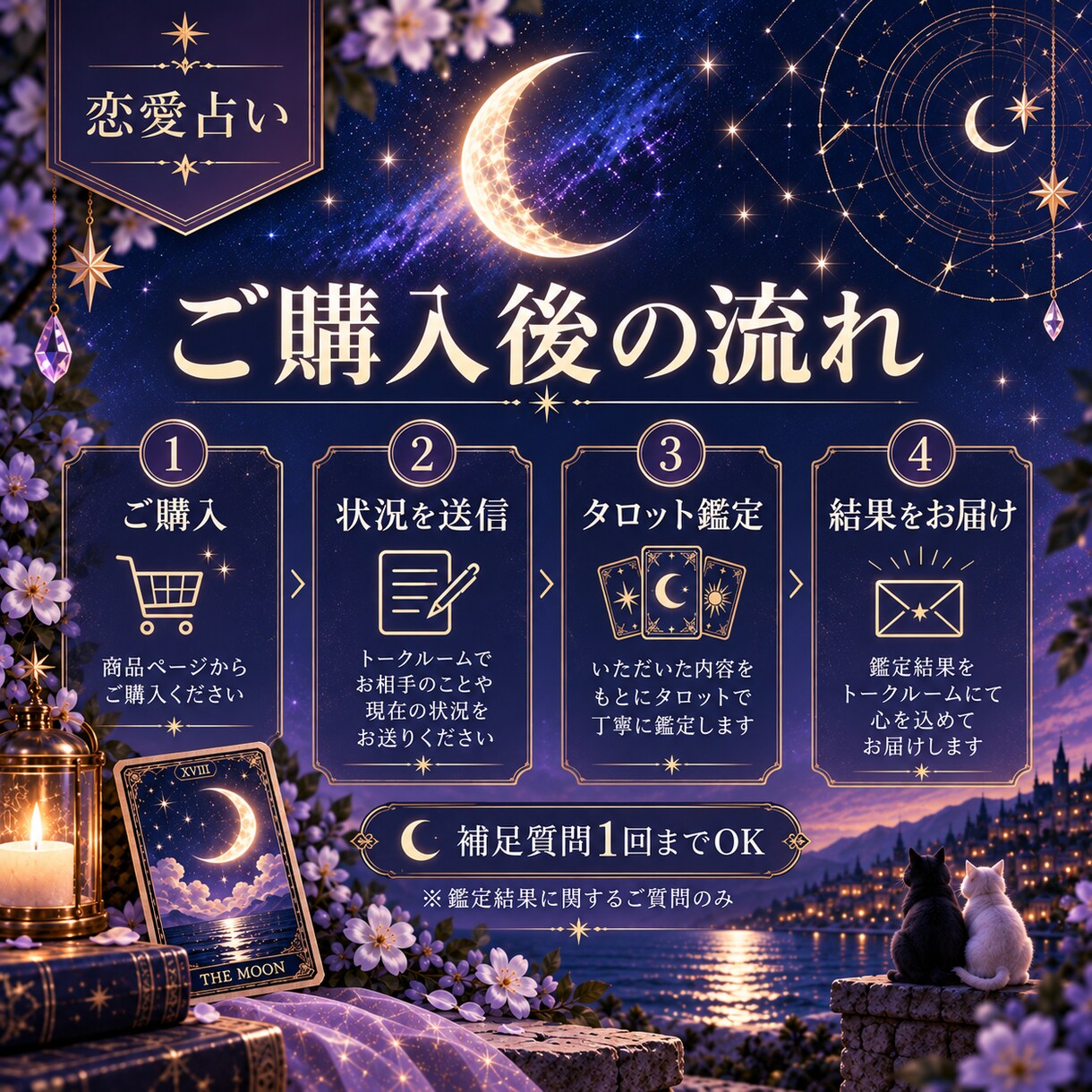 好きな人の本音・今後の気持ちをタロットで占います 好き・迷い・距離感。今の相手の本音を、やさしく整理します。 イメージ4