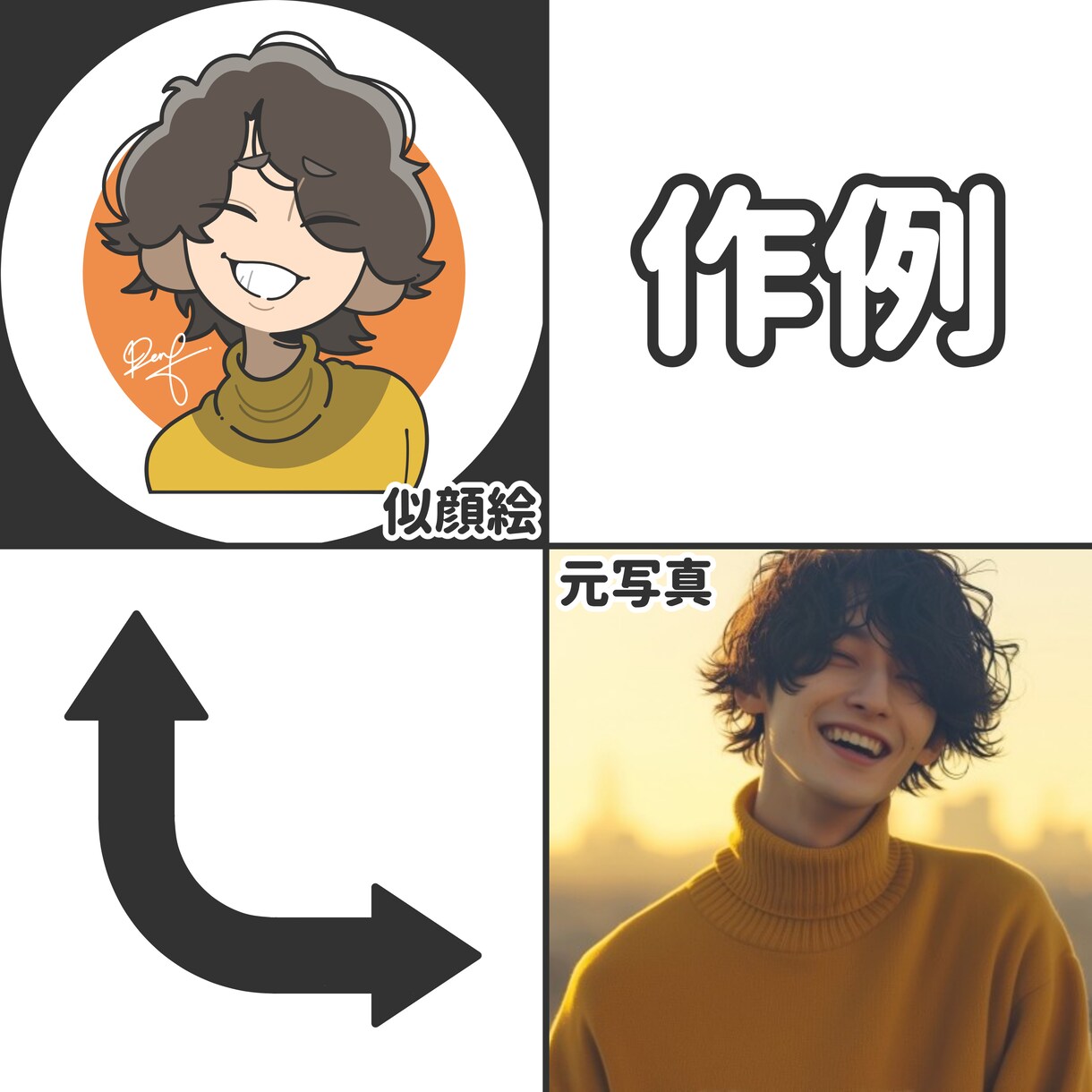 ポップなデフォルメ似顔絵イラスト描きます その他、ペットとの２ショットイラストも！ イメージ7
