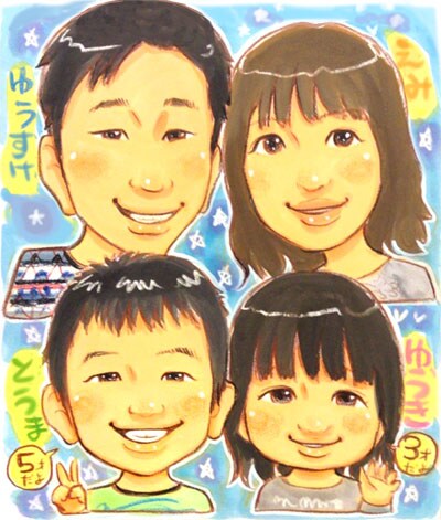 プレゼントに使える似顔絵をお描きします 結婚式のウェルカムボードも！大きめA3サイズも対応！ イメージ3