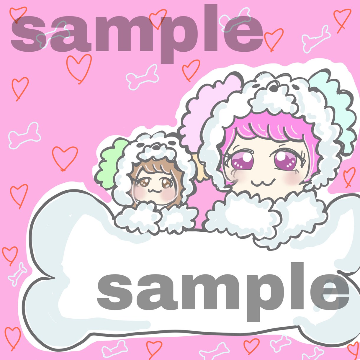 可愛いオーダーメイドの着ぐるみアイコン描きます プレゼントやサプライズにもおすすめ。親子、カップルにも！ イメージ2