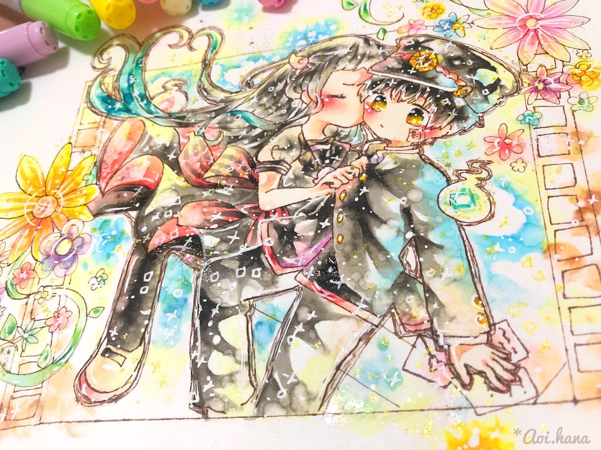 展示会出展経験あり.*キラキラなイラストを描きます 思い描くかたちをコピックで描きます.*♡ イメージ2