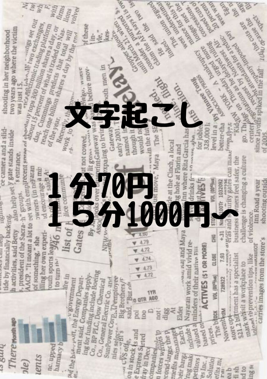 文字起こし【15分1000円〜】承ります 【1分70円〜，15分1000円〜】即日納品も可能！ イメージ1