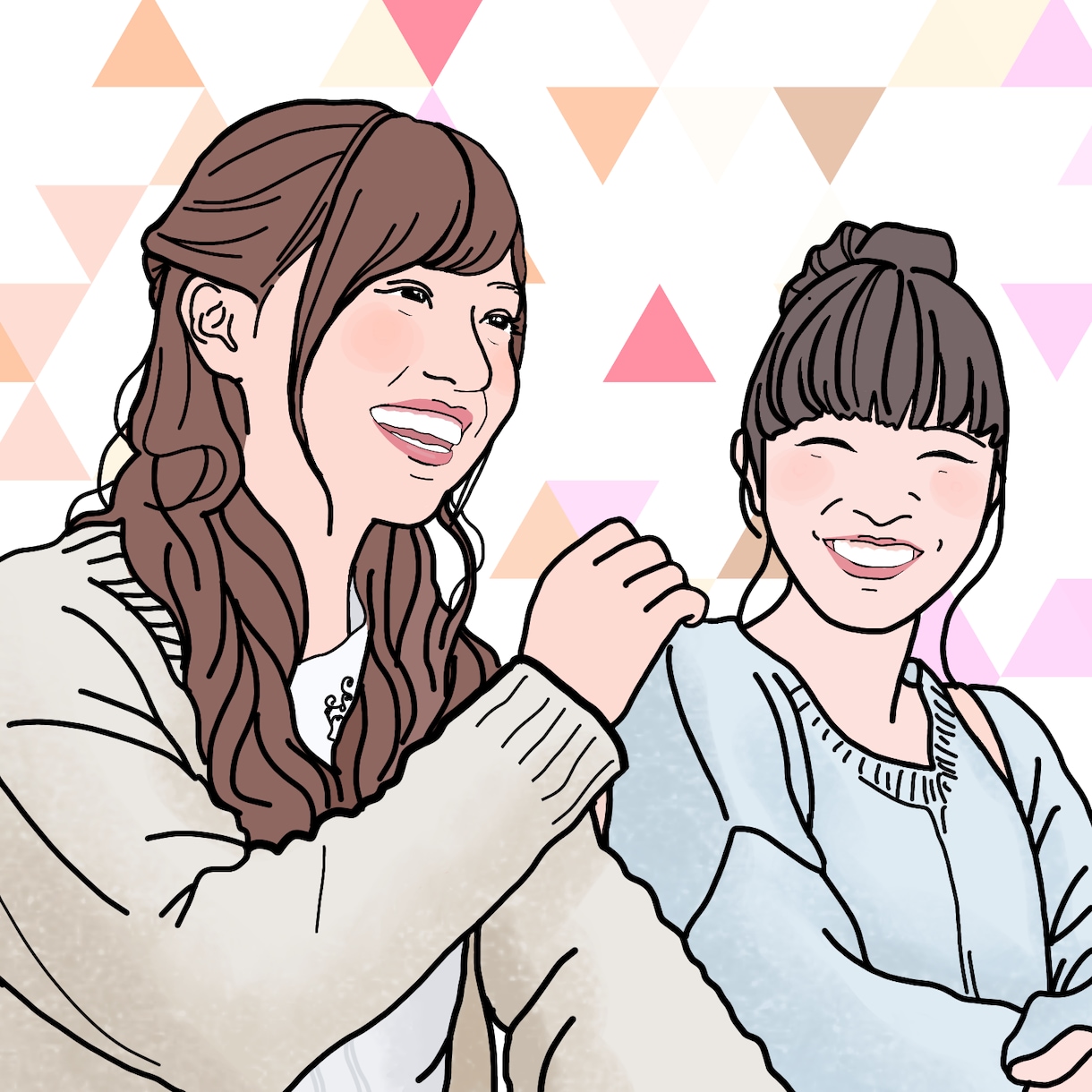 写真を元に似顔絵を描きます あたたかい雰囲気の似顔絵を描きます イメージ5