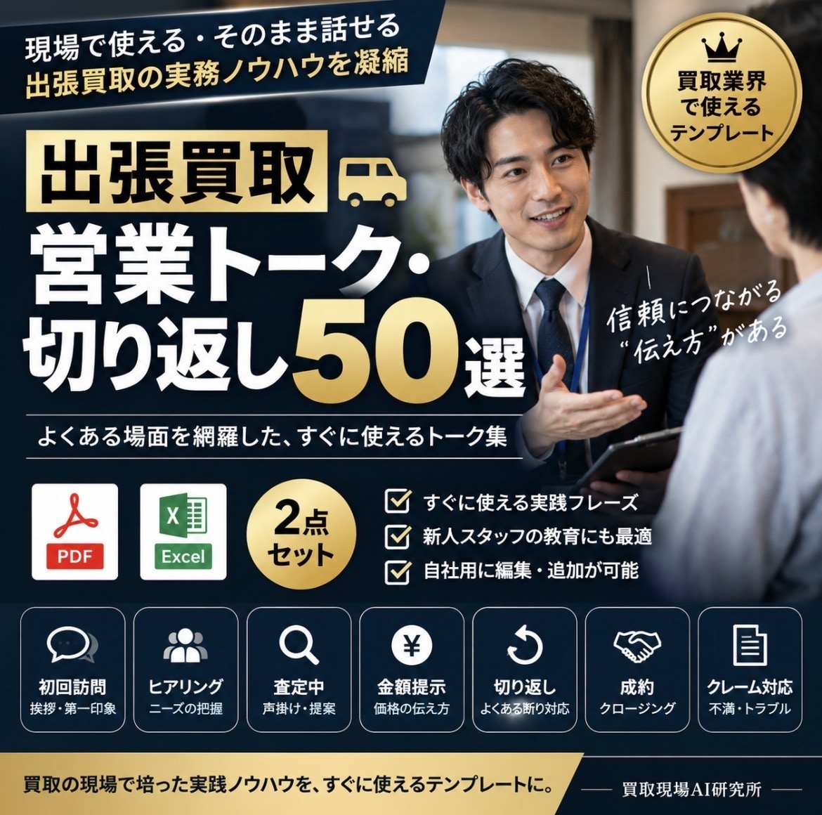出張買取の営業トーク集を作成します 現場で使える切り返し50選を収録 イメージ1