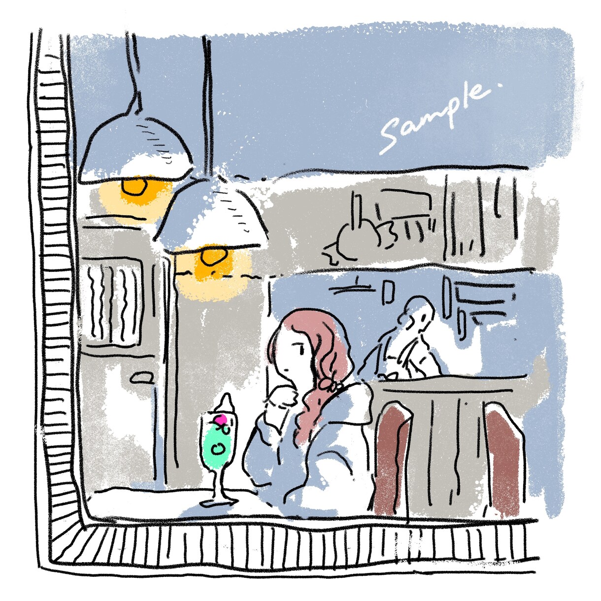 ゆるっとしたテイストの挿絵、アイコンお描きします ブログやチラシなどに、ゆるっとしたお洒落な挿絵を！ イメージ2