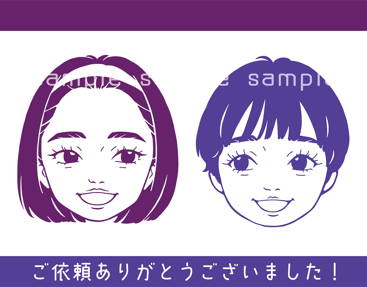 レトロで影のある似顔絵イラスト描きます XやInstagramなどSNSアイコンや名刺にも。 イメージ9