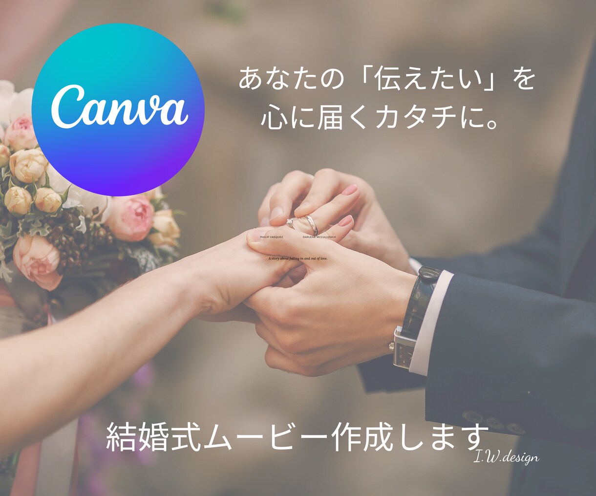 思い出を彩る結婚式ムービー制作いたします 写真とメッセージでつなぐ心あたたまる映像 イメージ1