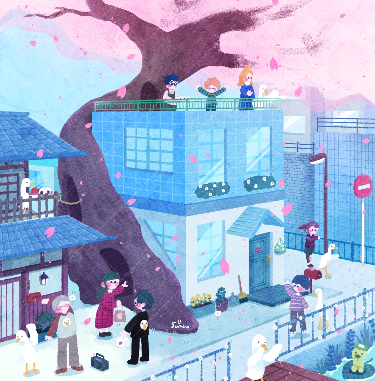 背景込みの絵本調のゆるくカラフルなイラスト描きます MV・キービジュ・商品などに｜背景あり・キャラクターのみなど イメージ6