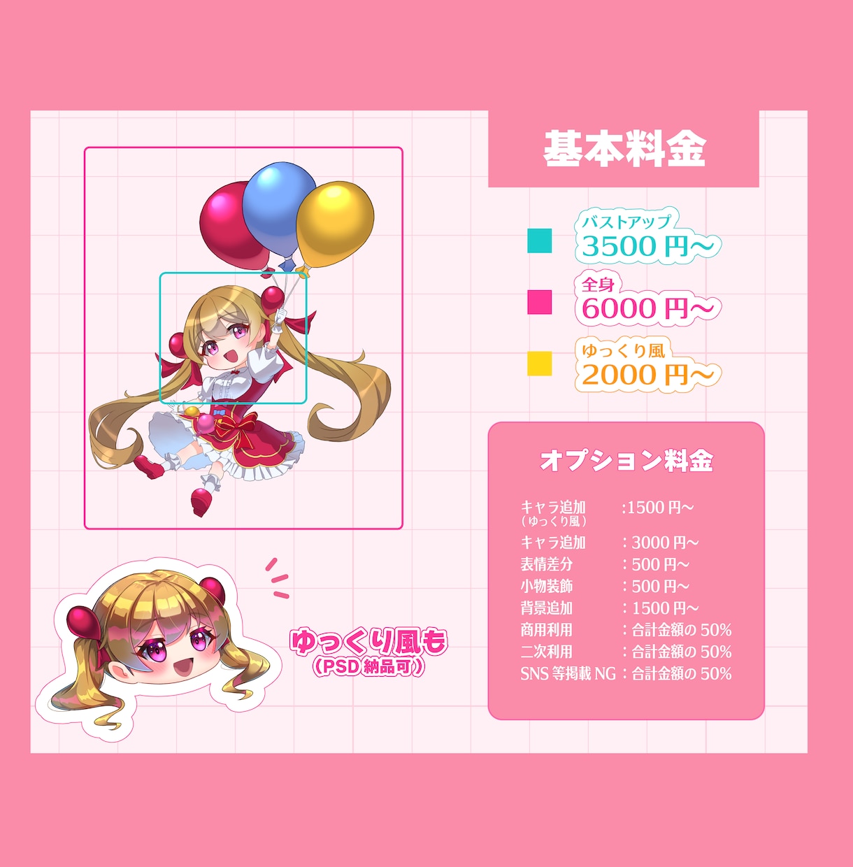 ゆっくりを含めたミニキャラ制作致します イラコン複数受賞歴のあるイラストレーターが丁寧に制作致します イメージ2