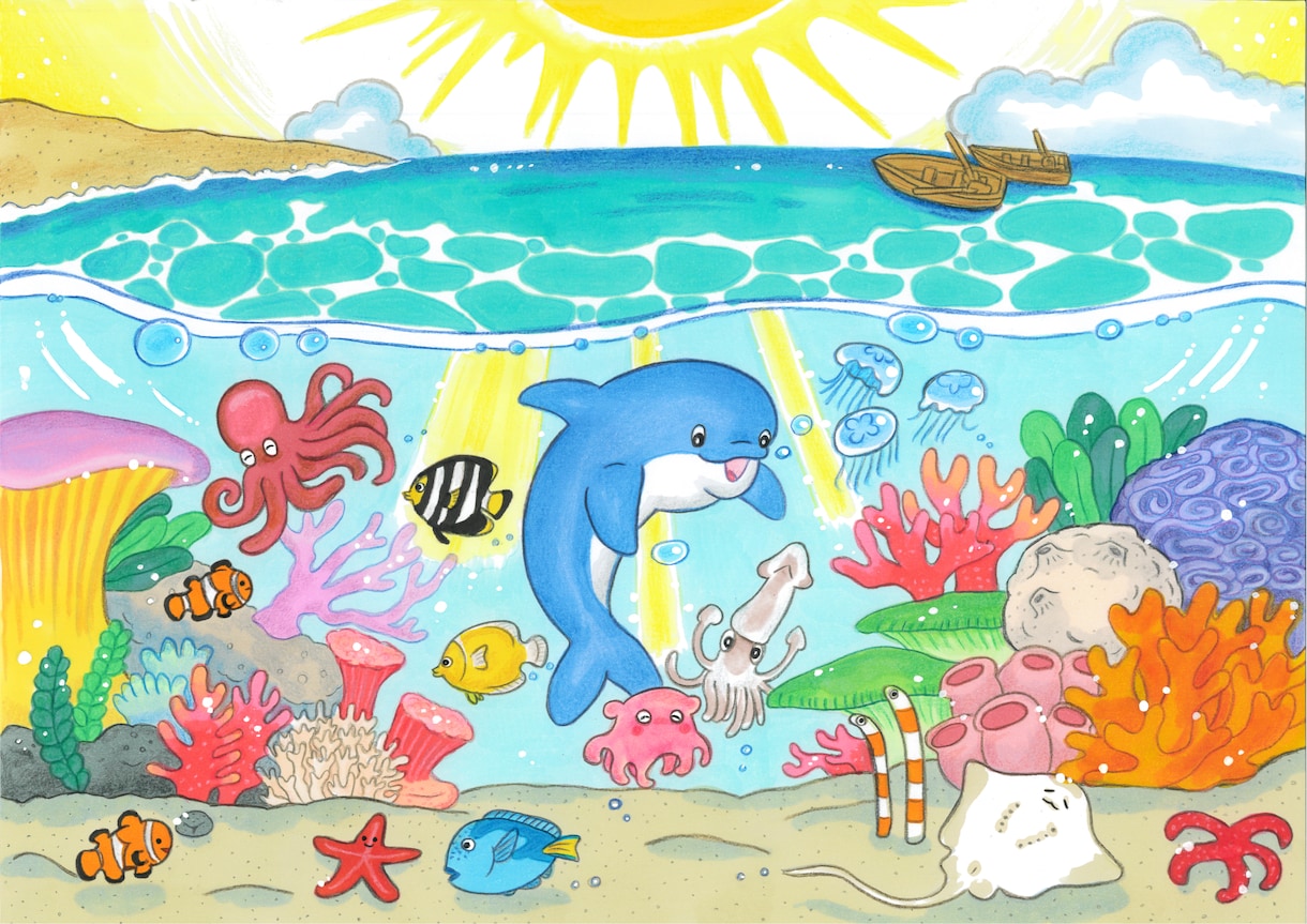 絵本風柔らかい手描きの一枚絵を描きます 表紙や挿絵、記念品やプレゼントにぴったりな絵本風イラストです イメージ4