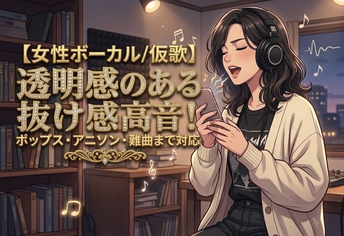 ごまかしゼロのアカペラで勝負！仮歌、本歌承ります 原曲忠実の生歌音源納品／難曲・アップテンポ・バラード即対応 イメージ1