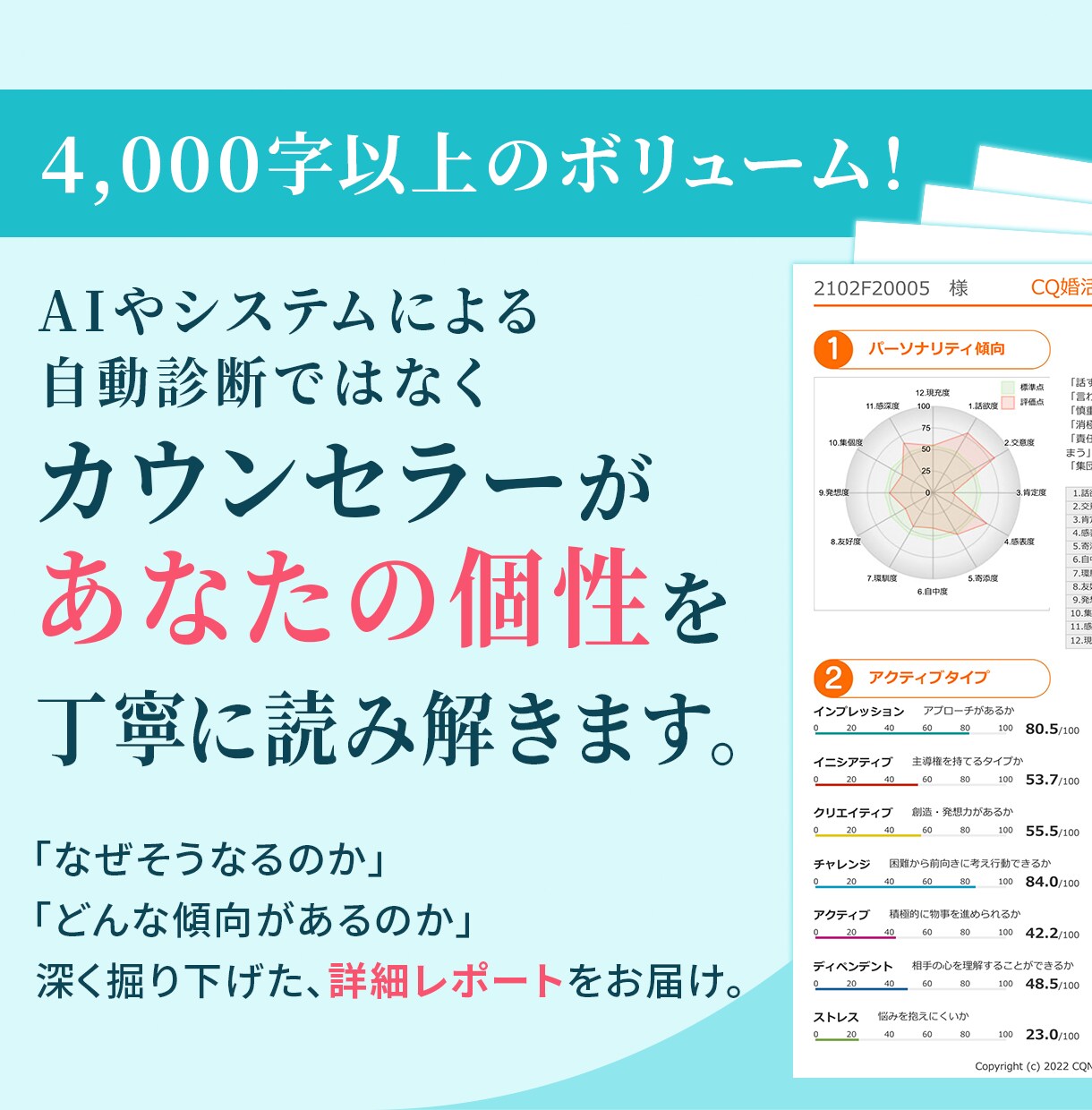 個性分析であなたに合う婚活戦略を提案します 感覚頼りの婚活を卒業！自分に本当に合うお相手をみつけましよう イメージ3