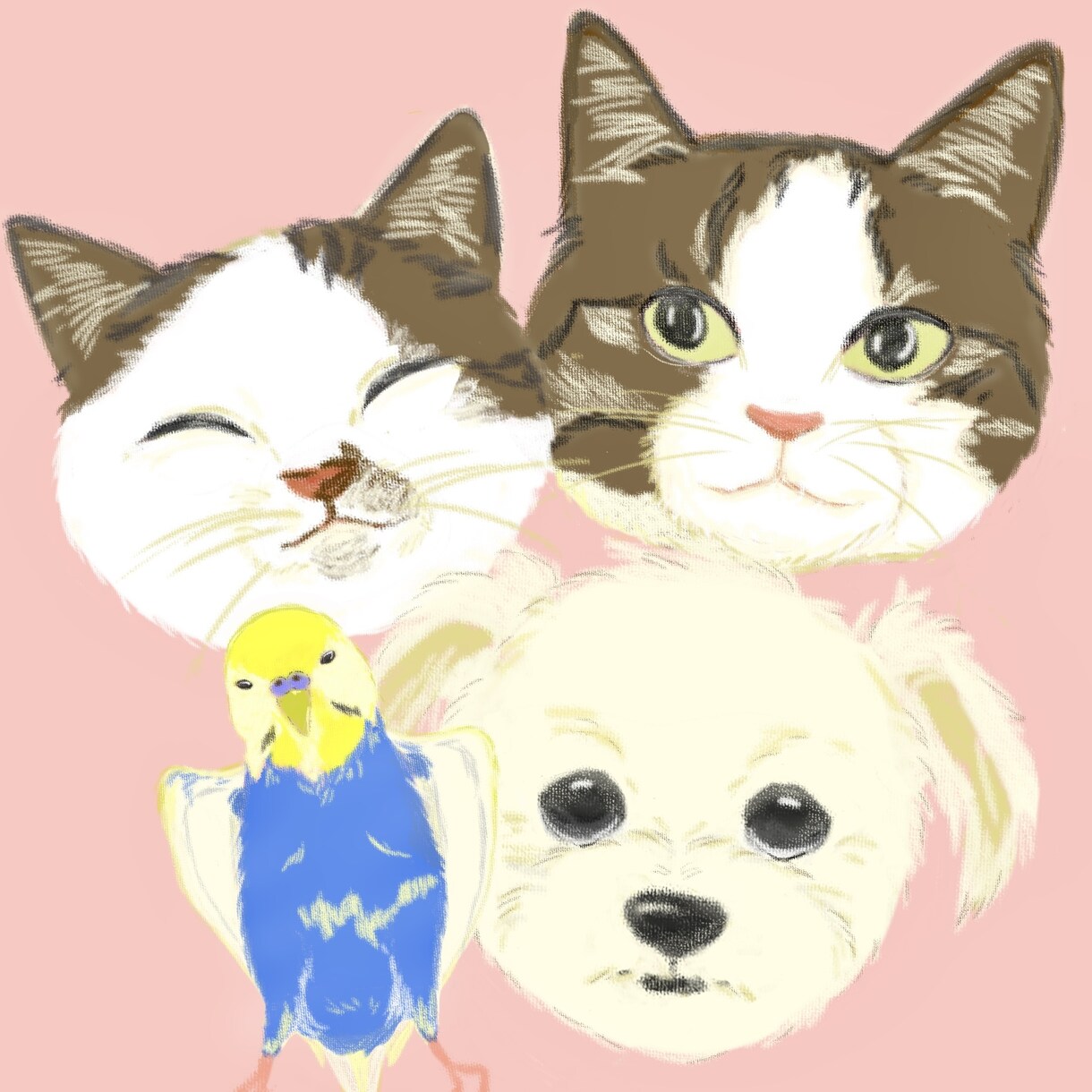 ペットの似顔絵オーダーお受けします お写真をもとにデジタルイラストを作成いたします イメージ6