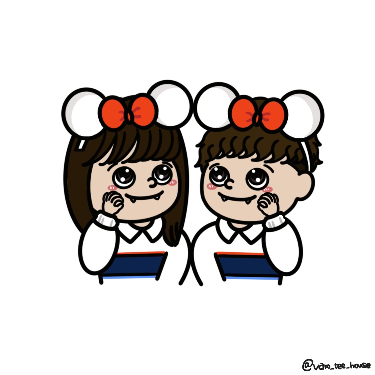 八重歯がかわいい♡デフォルメ似顔絵を描きます ころんとかわいい八重歯がチャームポイントのイラスト イメージ5