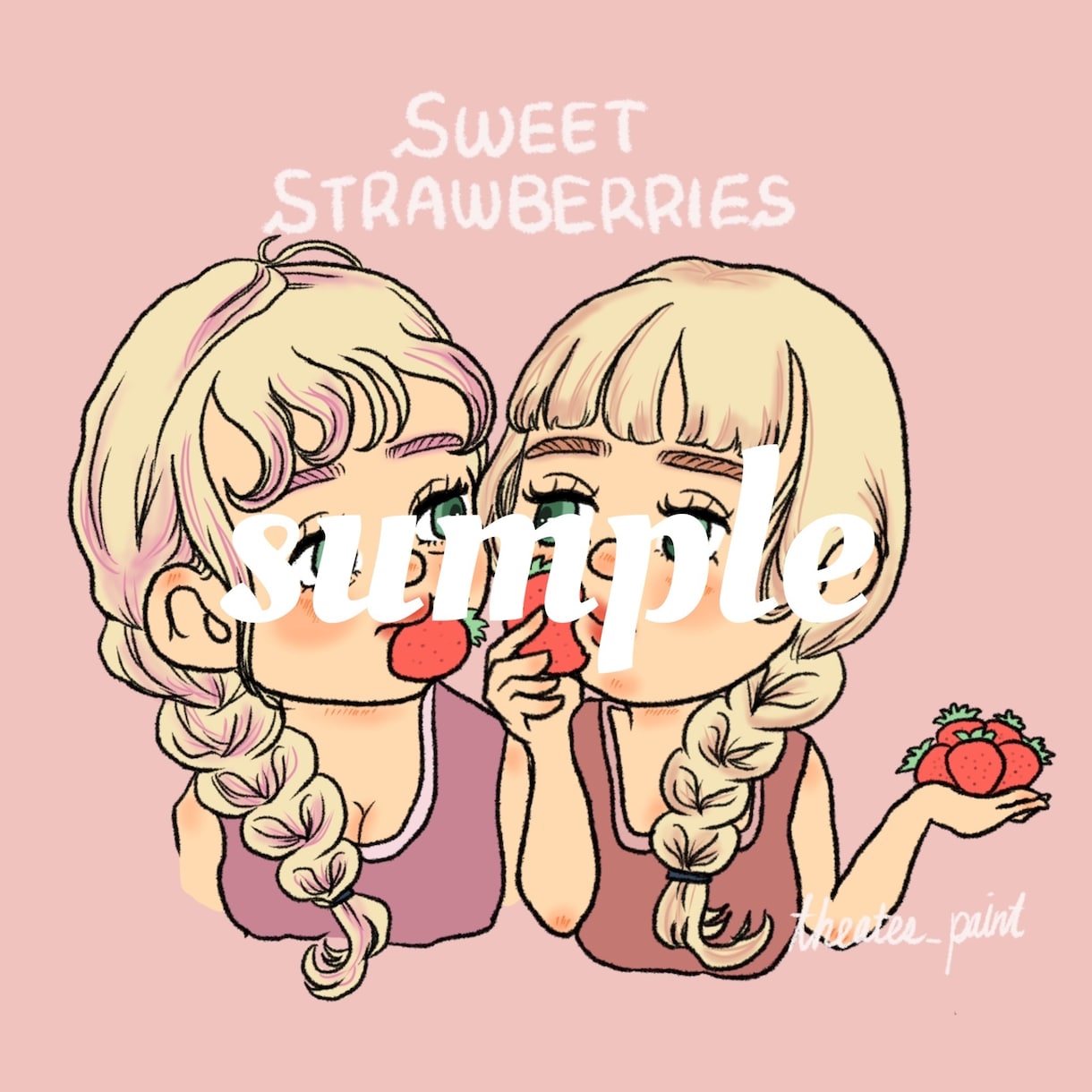 ゆるふわ可愛い女の子描きます アイコンや待ち受けに可愛い女の子を！ イメージ1