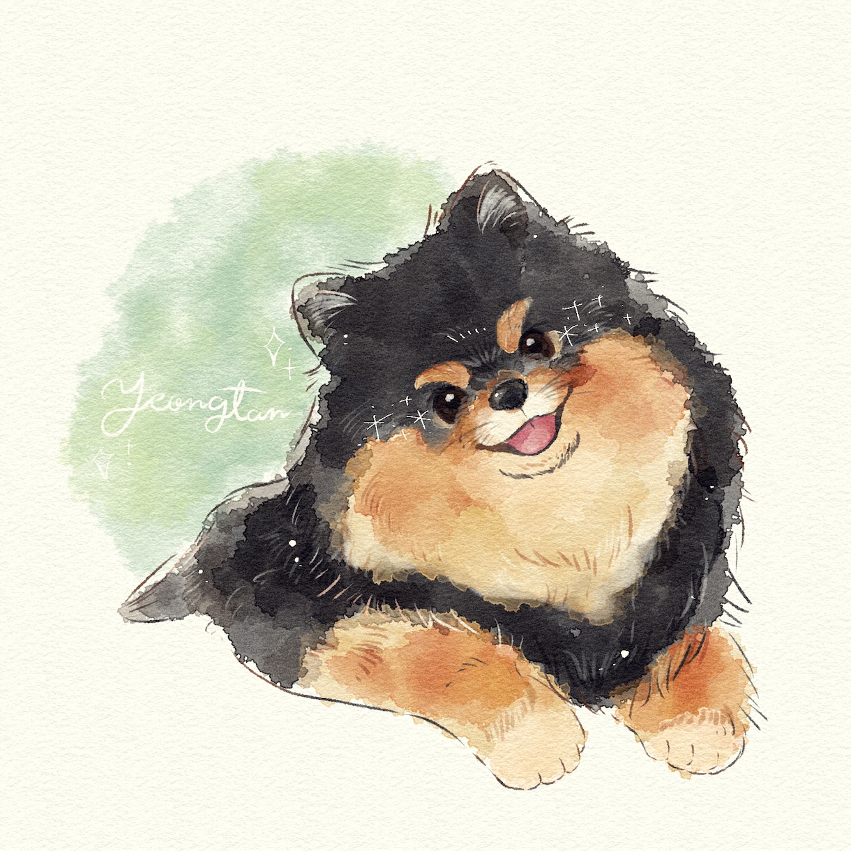 あなたの大切な家族のイラストを描きます ふんわり水彩風の癒されイラスト イメージ2