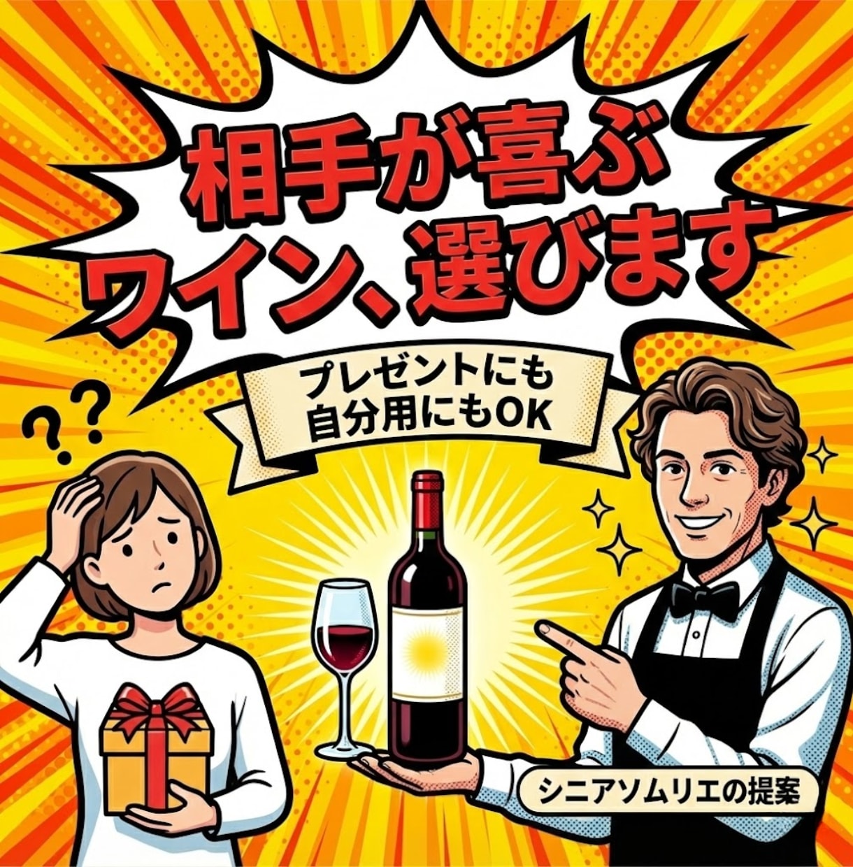 相手に喜ばれるワインを選びます お酒好きな人への贈り物に迷ったあなたへ イメージ1