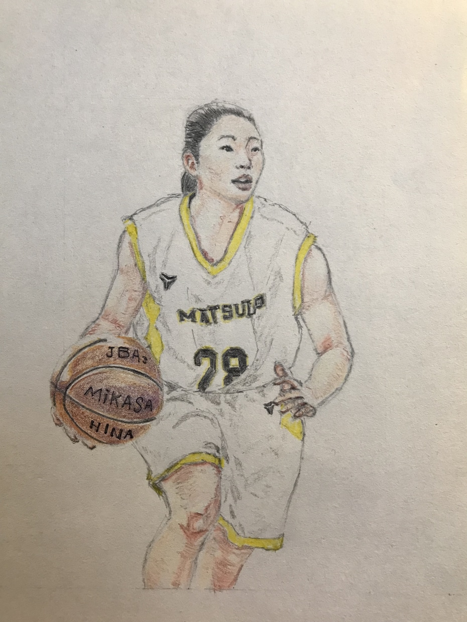 写真から制作、ミニバスの思い出を色鉛筆で描きます あの日のプレーを1枚の手描きイラストに！ イメージ3