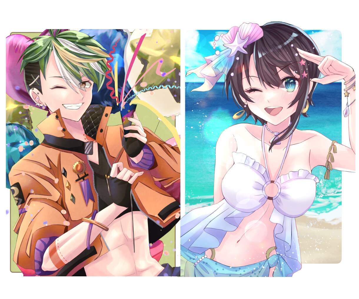 かわいい女の子・かっこいい男性の1枚絵お描きします 納得のクオリティでお届け！商用利用可能！グッズ制作にも！ イメージ6