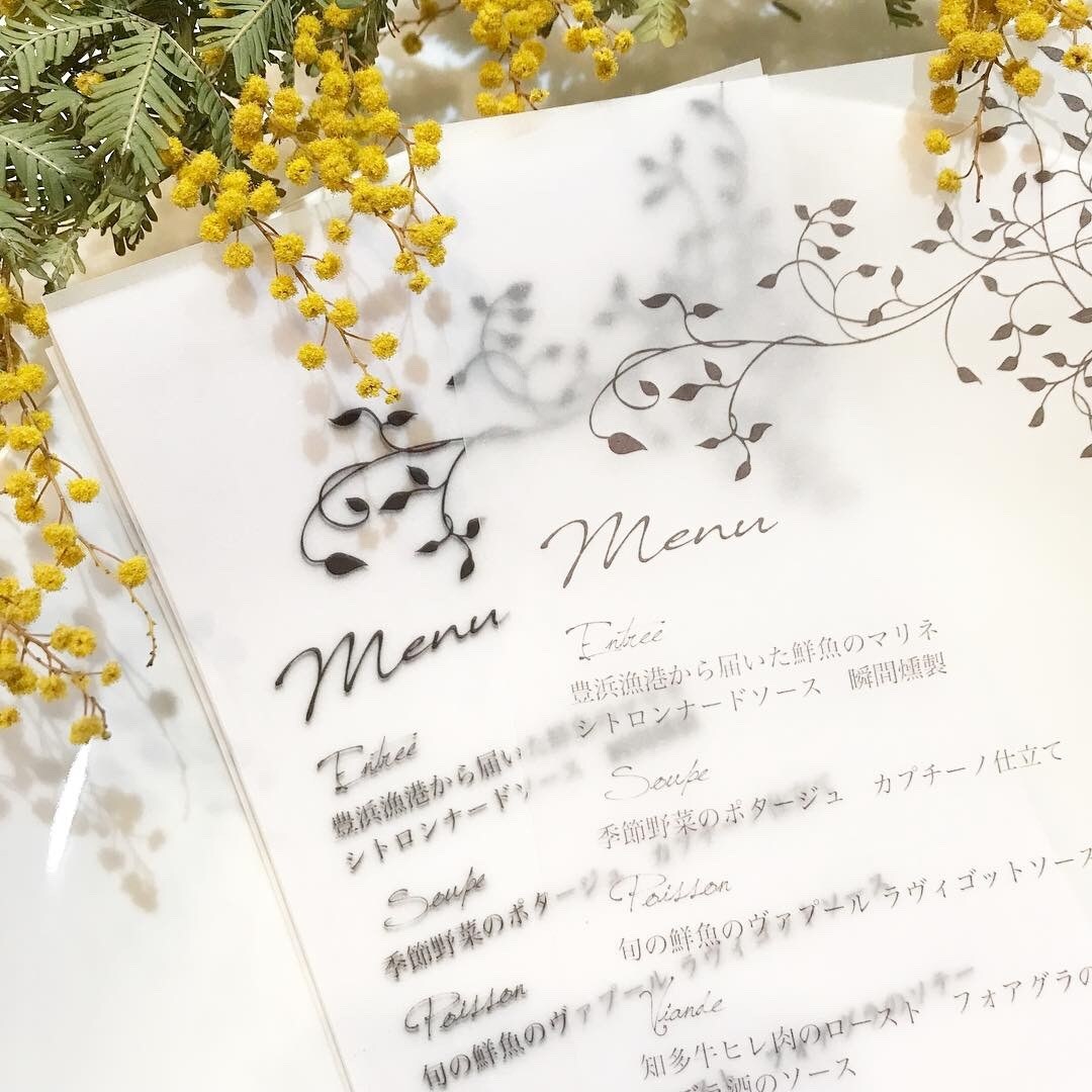 結婚式のメニュー表デザインします おしゃれな結婚式をしたいあなたへ♡修正は何度でも無料です！ イメージ2