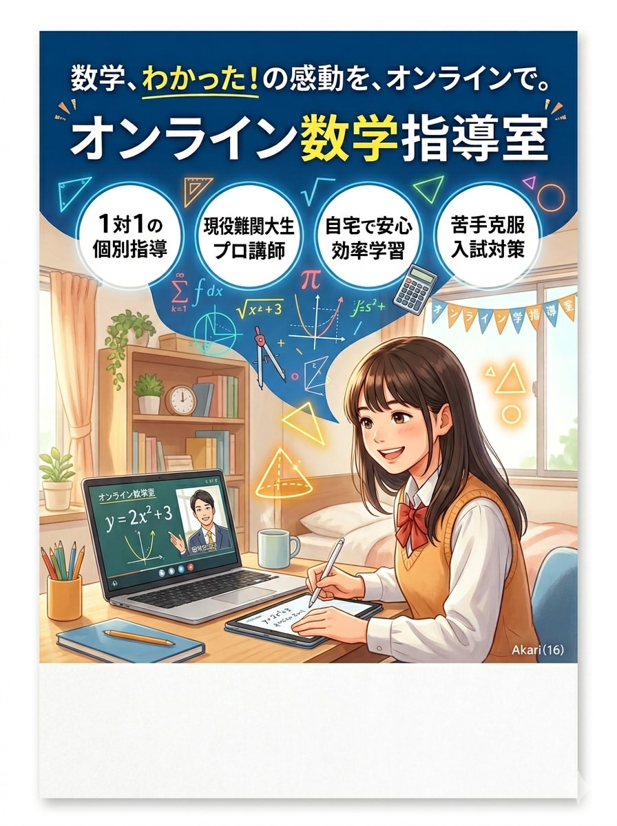 高校受験数学を教えます 偏差値70以下向けに数学を教えます。 イメージ2